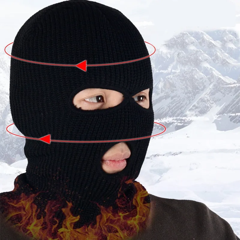 2023 Winter Army Tactical Mask 3 Hole Full Face Mask Ski Mask Winter Cap Balaclava Motorbike Motorcycle Helmet Full Helmet