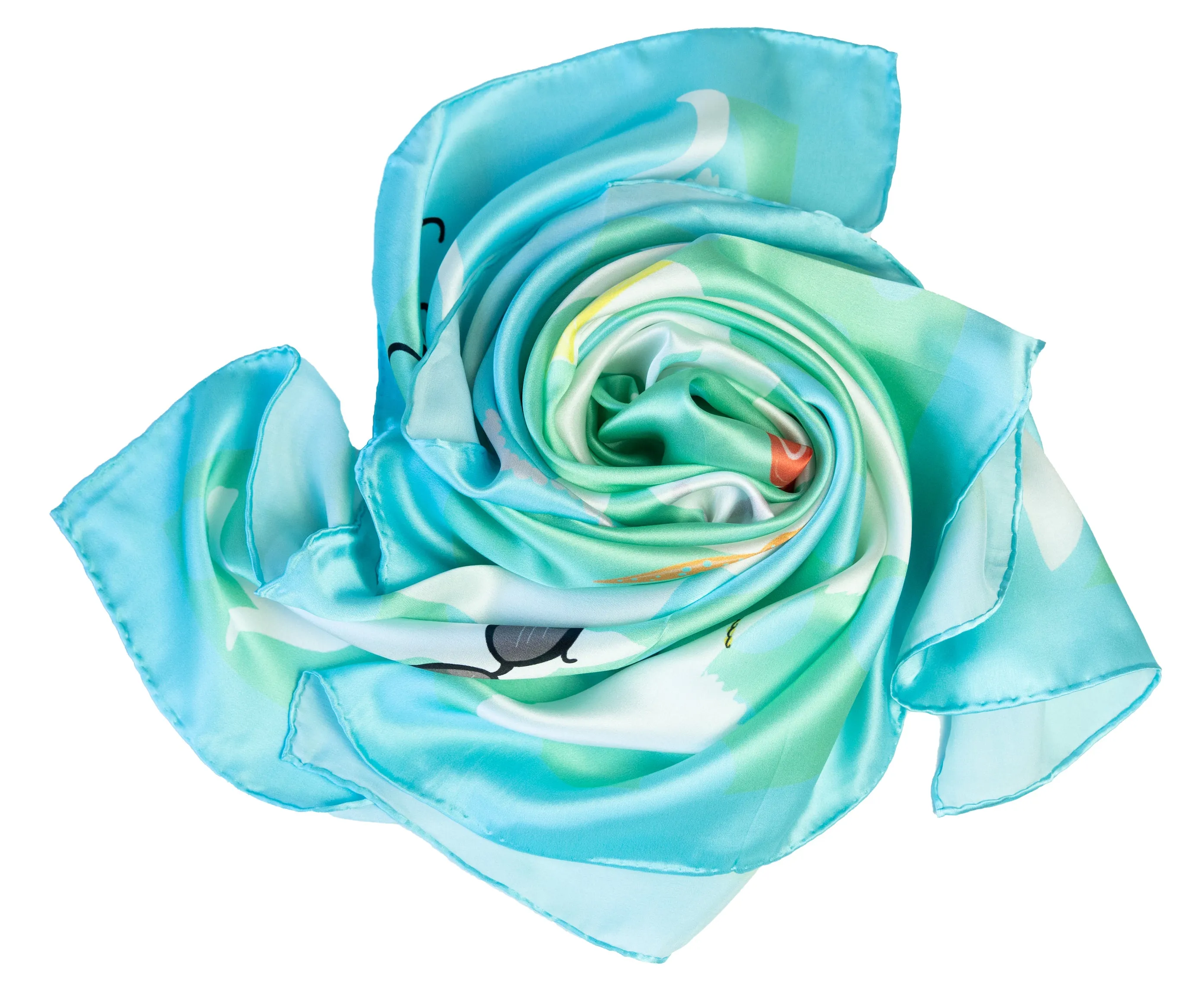 Accessorized Small & Mighty Dog Silk Satin Scarf