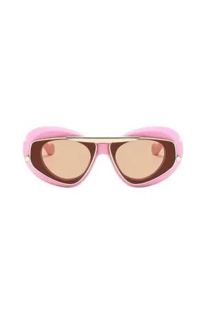 Aviator Frame Sunglasses Pink