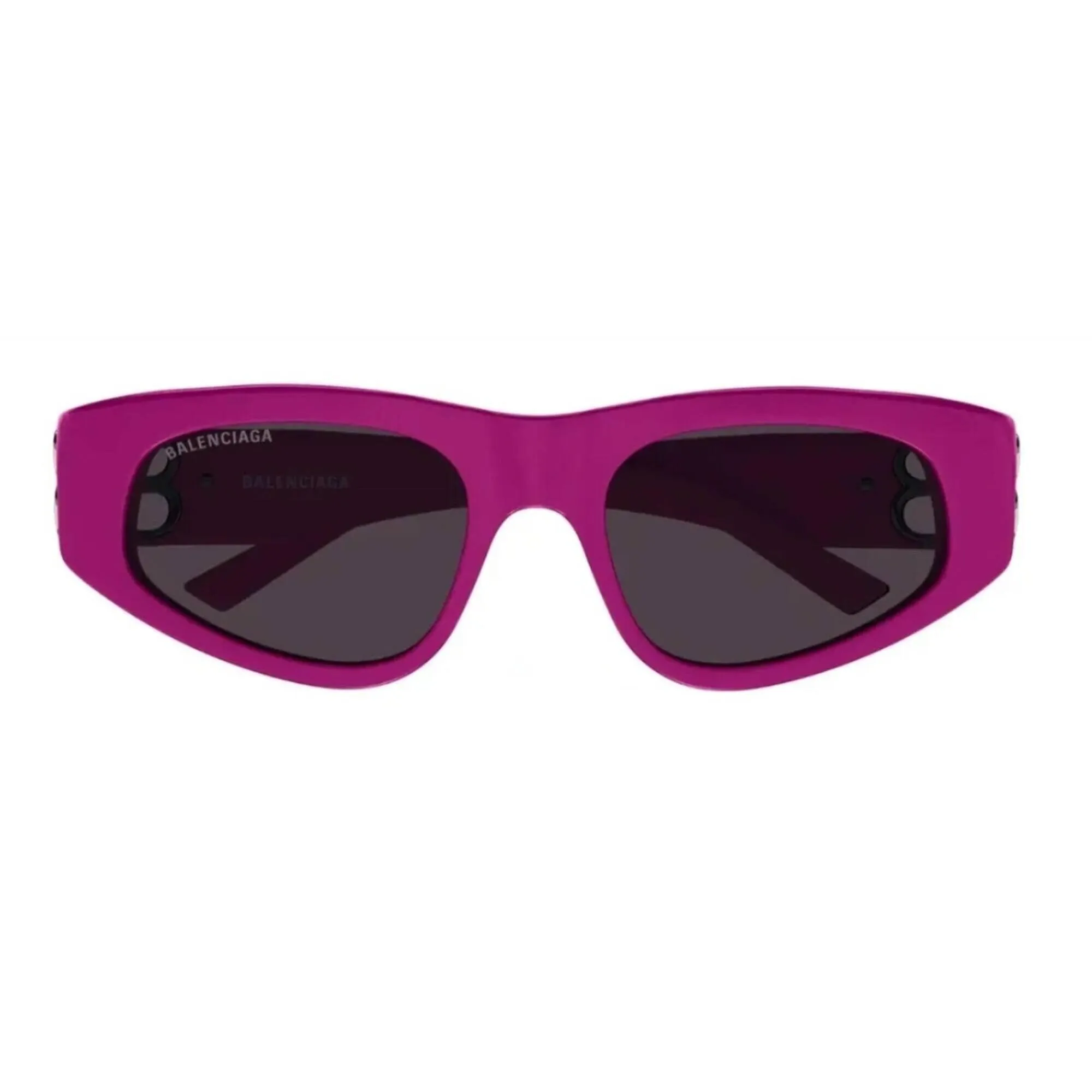 Balenciaga Women's Sunglasses - Fuchsia Acetate Cat Eye Frame Grey Lens | BB0095S 017