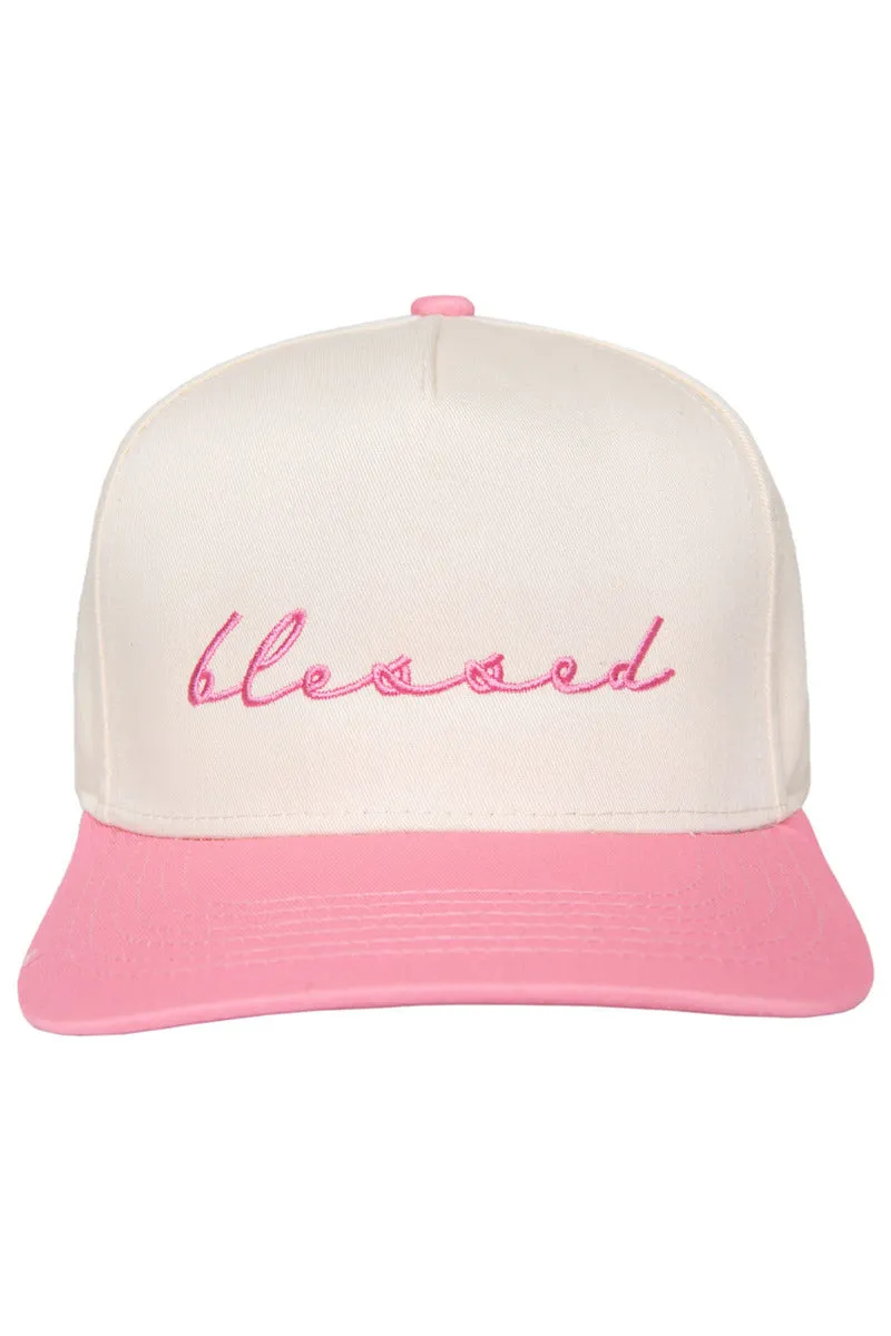 Blessed (Cursive) Wholesale Two-Toned Vintage Hat