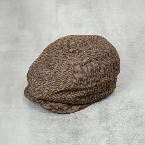 Brixton Brood Snap Flat Cap - Brown / Khaki