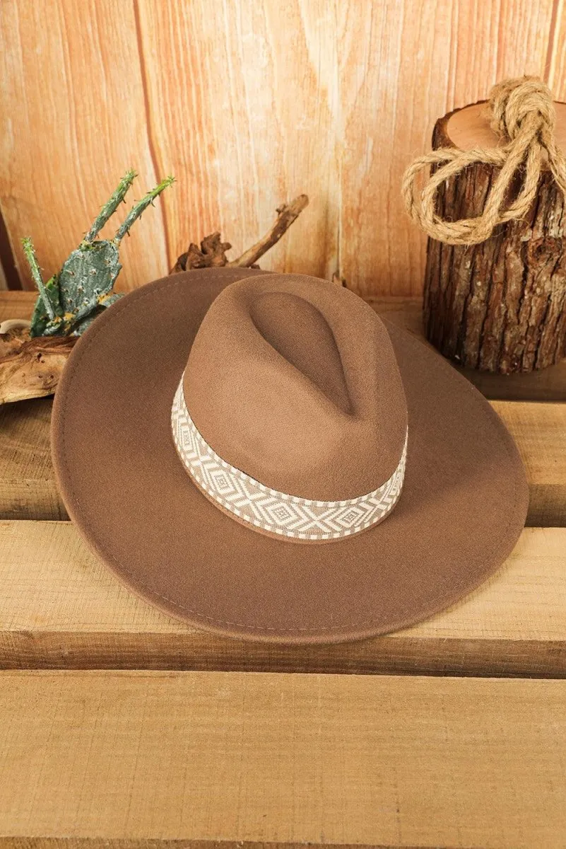 Brown Brim Western Cowboy Hat