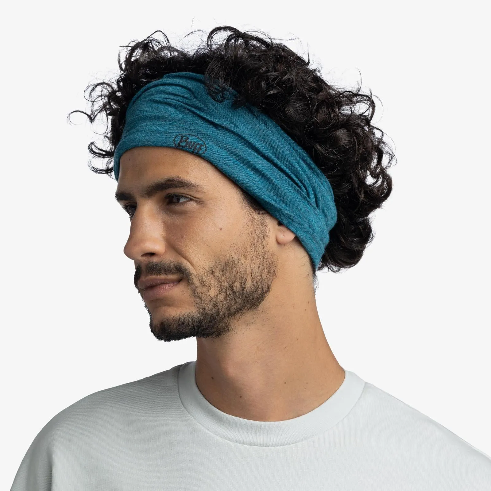 Buff Unisex Merino Wool Lightweight Tubular Bandana Scarf - Teal