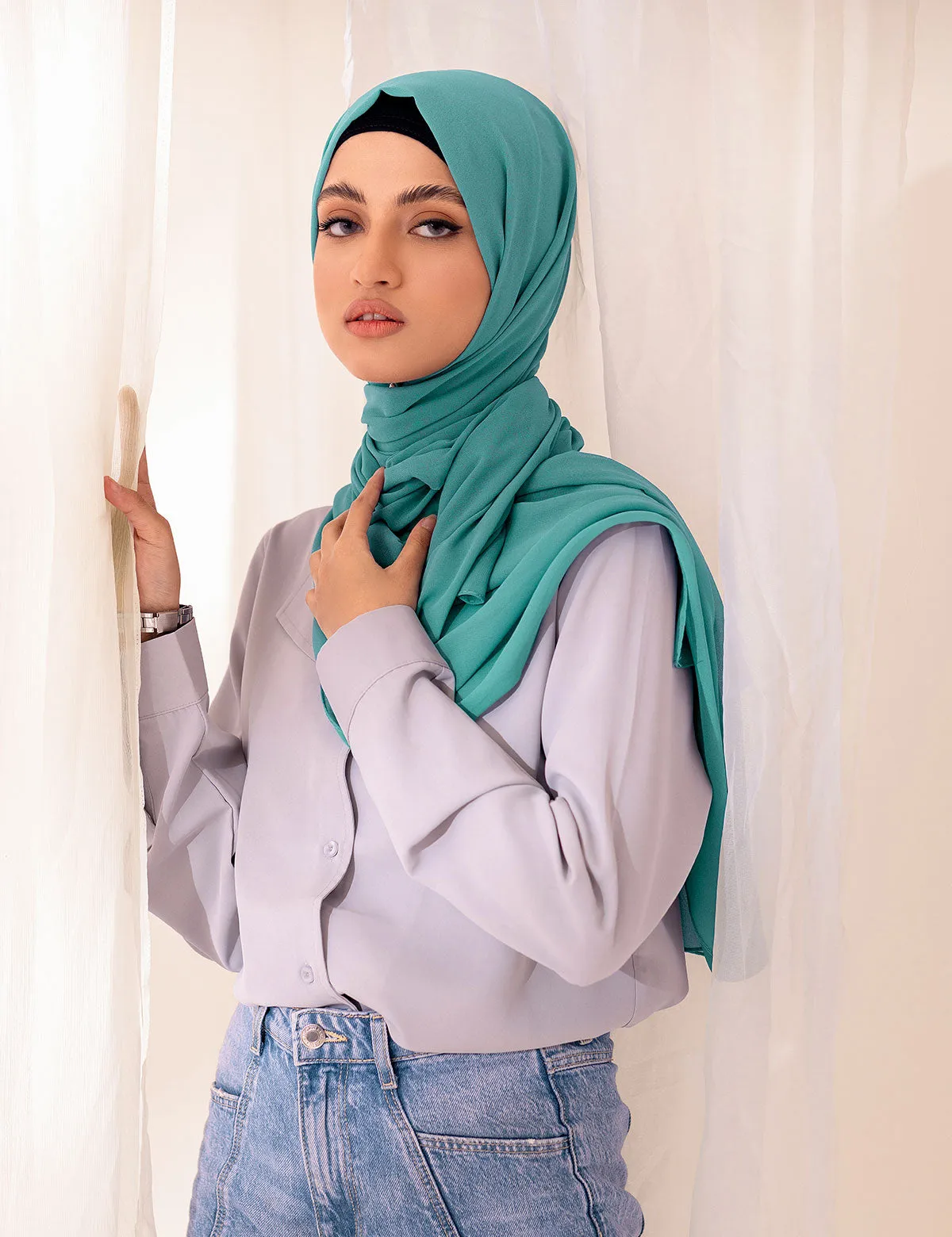 Chiffon Bubble - Teal Blue