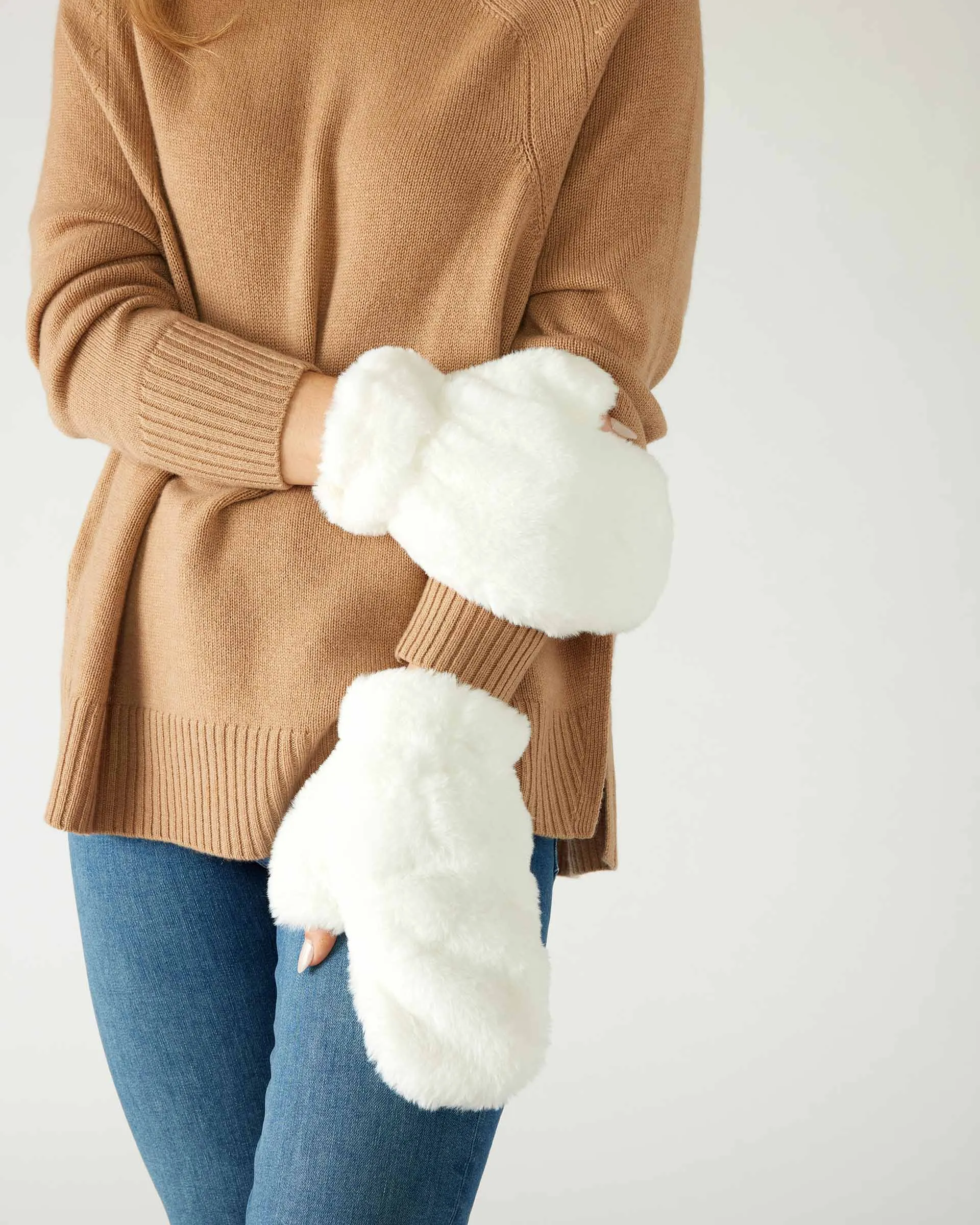 Cozy Cabin Faux Fur Mittens