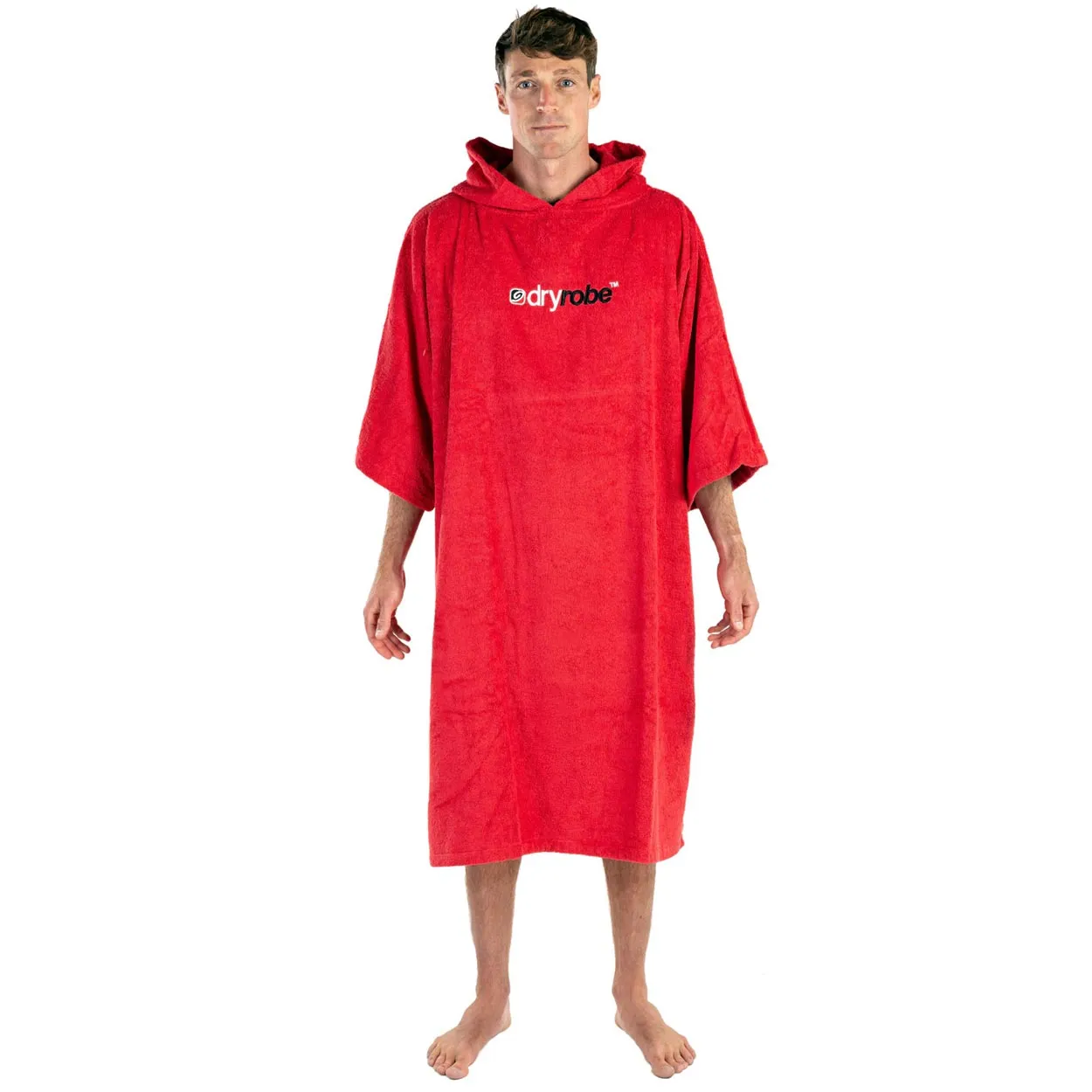 Dryrobe Organic Cotton Short Sleeve Towel Dryrobe - Red