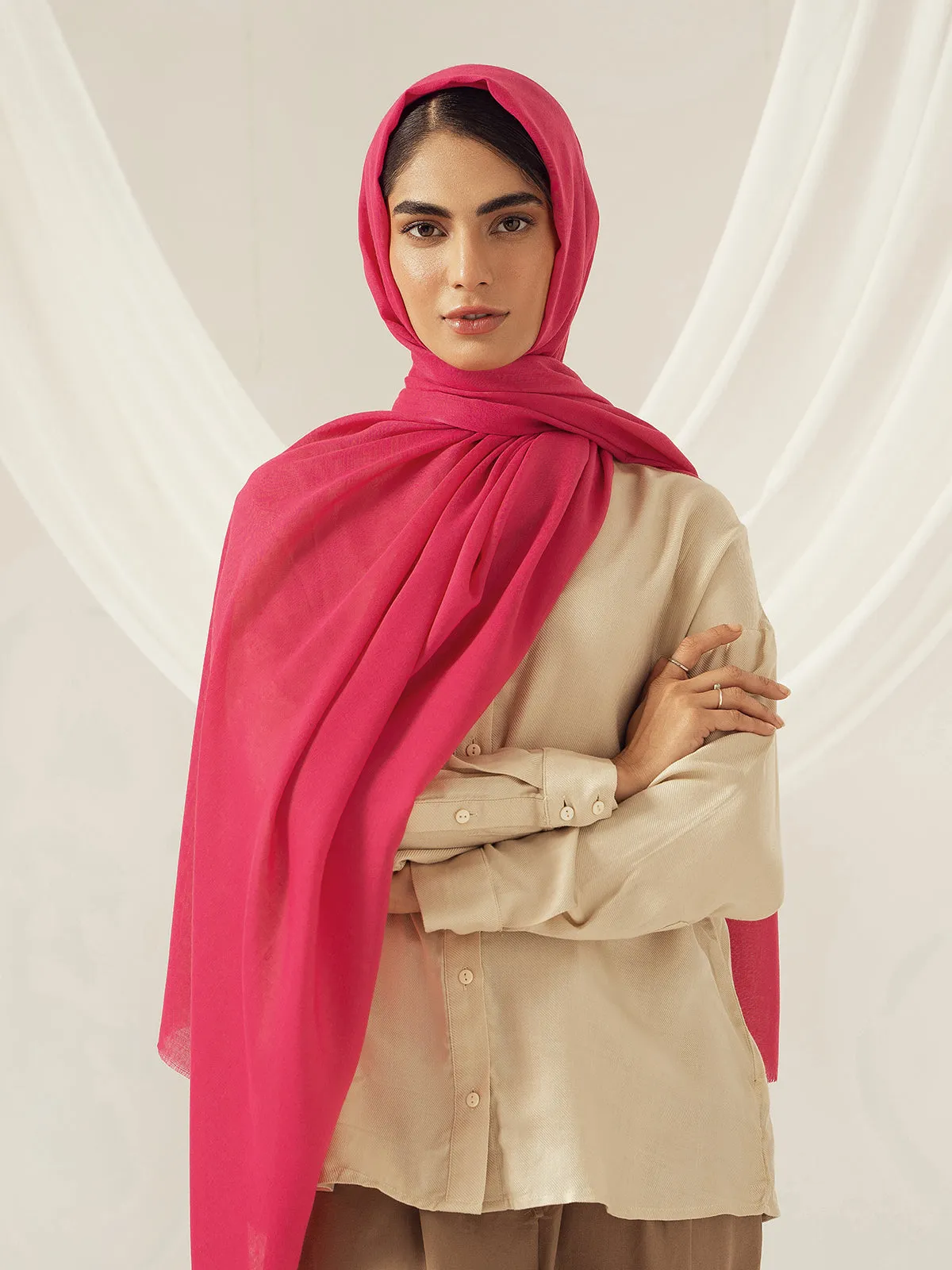 Eco-Luxe Scarves & Hijabs - Hot Pink