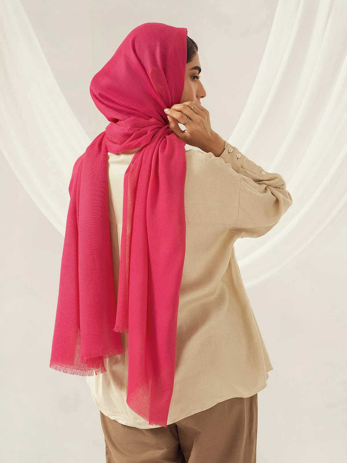 Eco-Luxe Scarves & Hijabs - Hot Pink