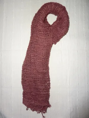 Fair Trade 100% Organic Thick Cotton Scarf Maroon