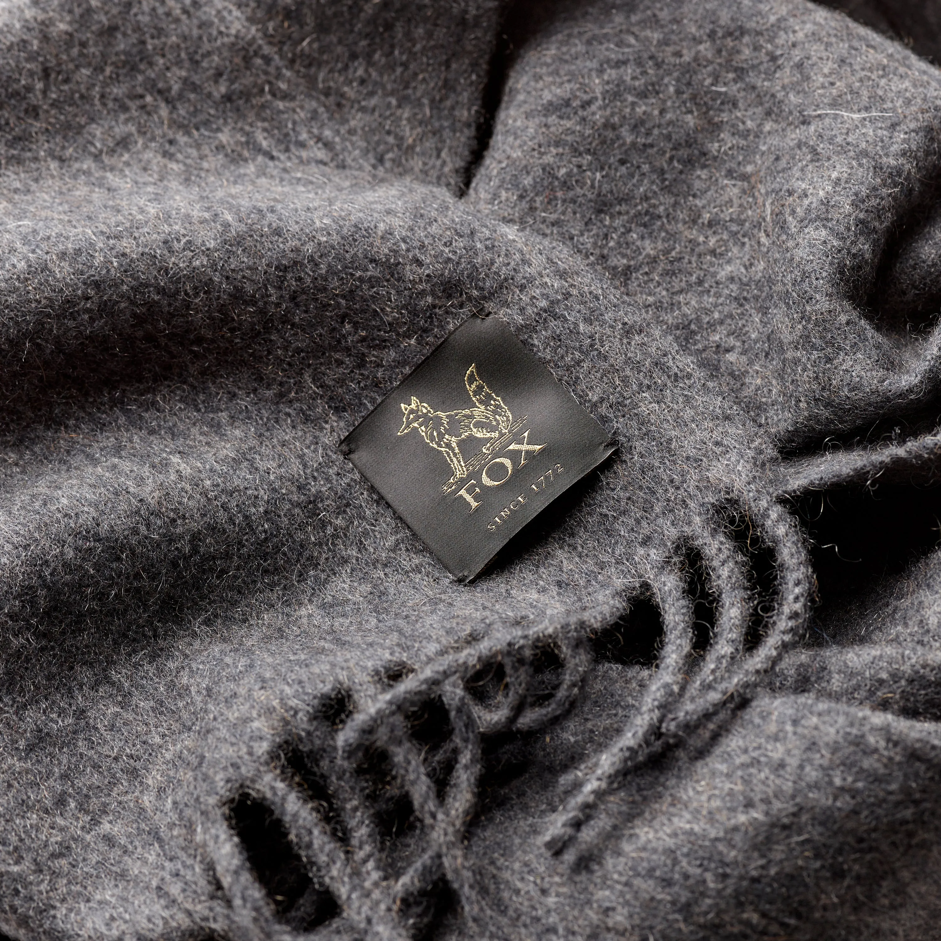 Fox Mid-Grey Cashmere Scarf