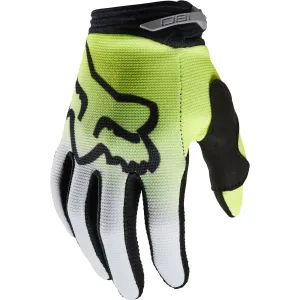 Fox Racing  Youth 180 Toxsyk Gloves Secure Fit Silicone Grip Fluorescent Yellow