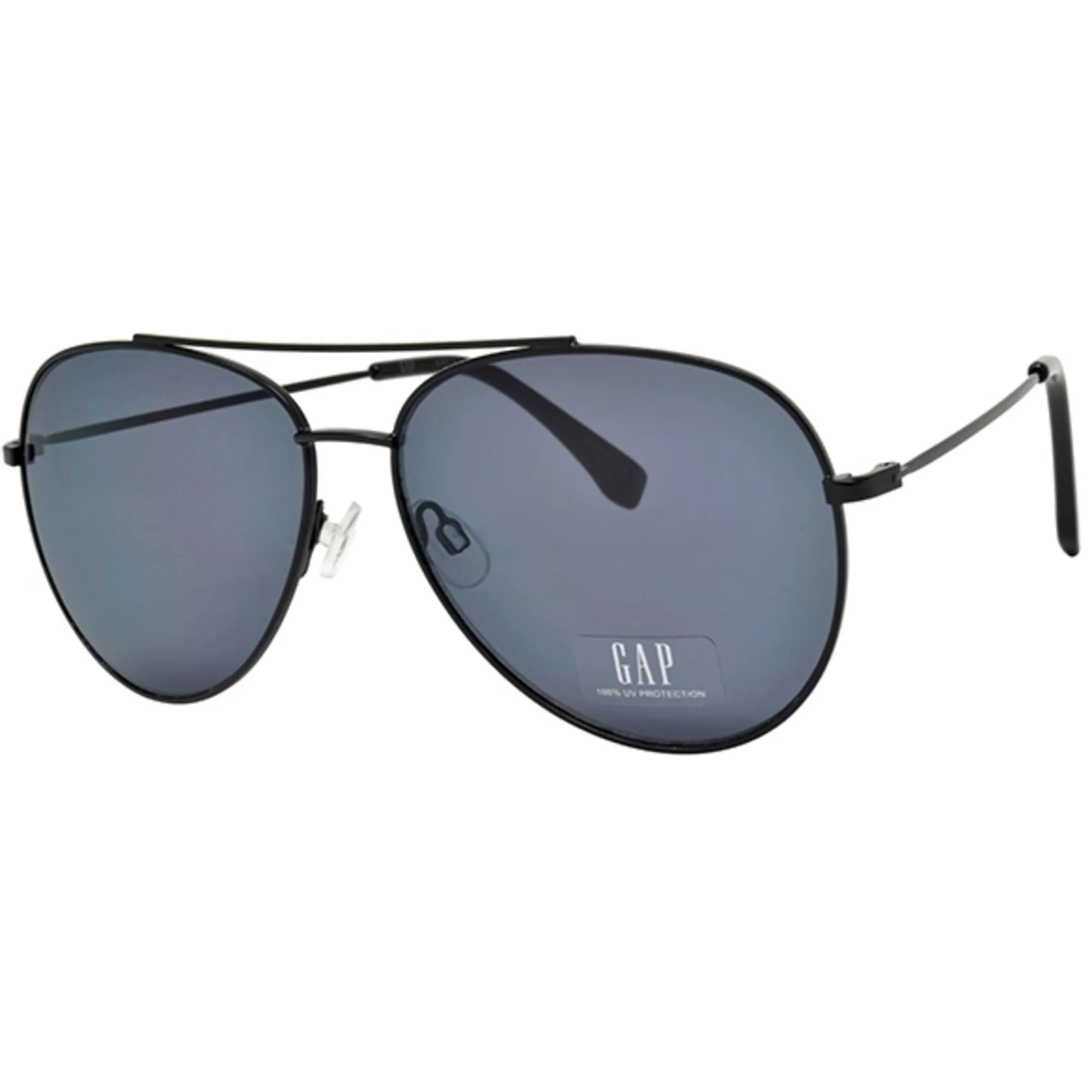 Gap Unisex Sunglasses - Metal Full Rim Aviator Frame Black Lens | GAP SGP402 BLA