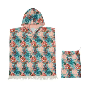 GIRL'S HOODED TERRY PONCHO FRIDA