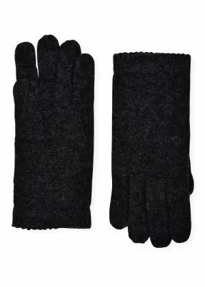 Gray Classic Knit Texting Gloves