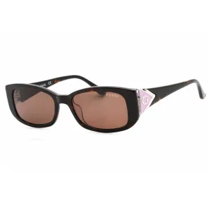 Guess Women's Sunglasses - Full Rim Havana/Other Plastic Rectangular | GU7648 56E