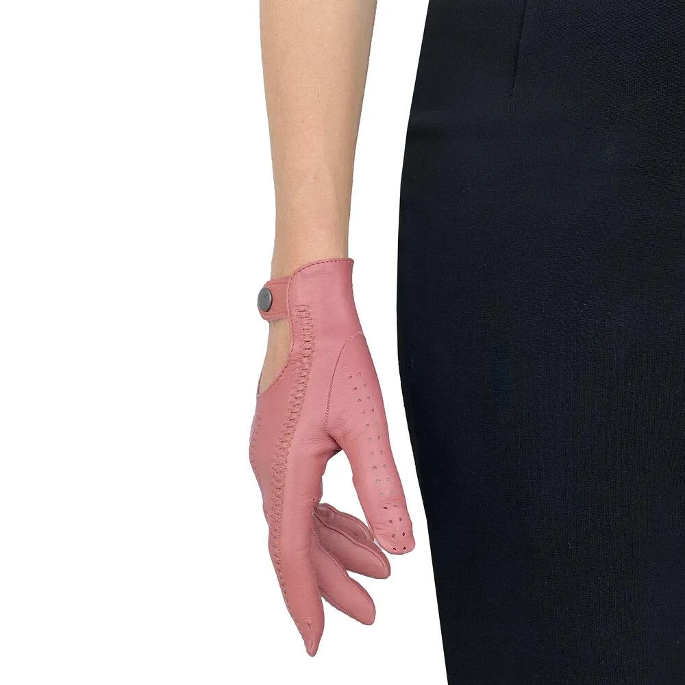 Hannah - Woman's Unlined Leather Driving Gloves