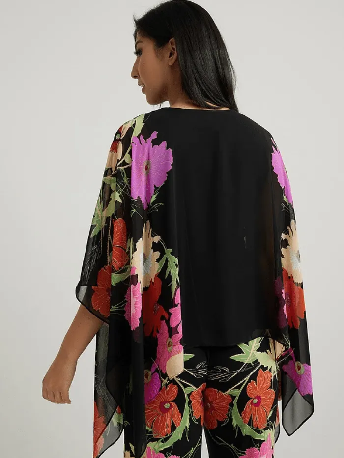 Joseph Ribkoff Floral Poncho Top 222270 178