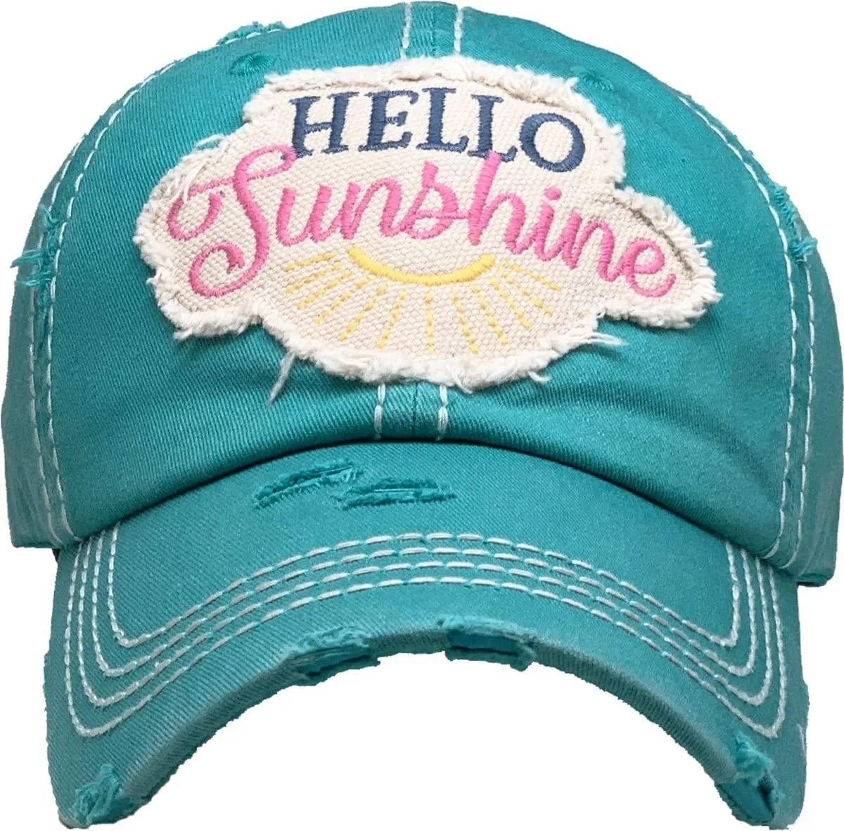 KBV1358 "Hello Sunshine" Vintage Washed Baseball Cap