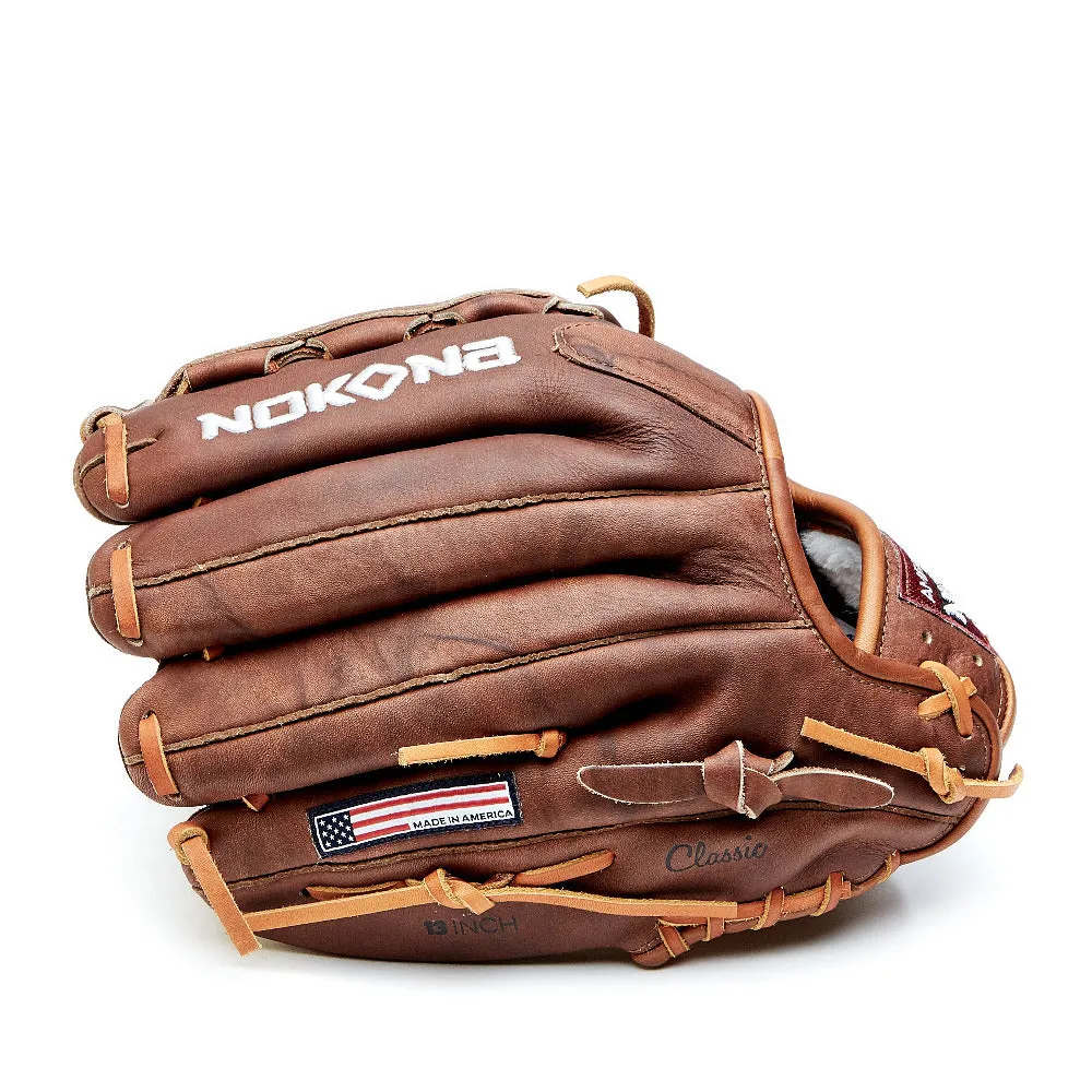 Nokona Walnut Classic 13" Slowpitch Glove: W-1300C