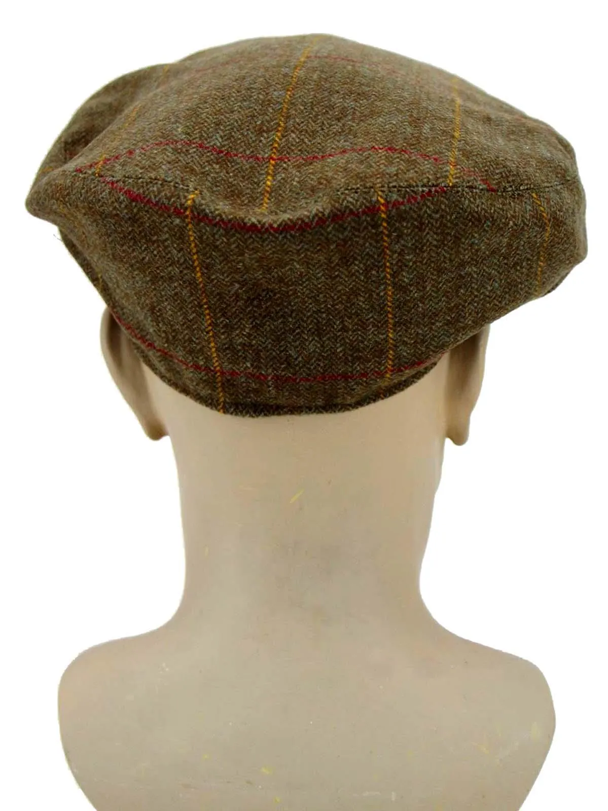 Olive Wool Tweed Vintage Style Bond Cap