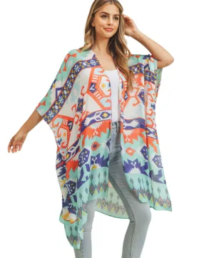 Print Aztec Tribal Kimono