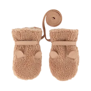 Richy Mittens | Teddy Bear | Light Maple Curly Faux Fur