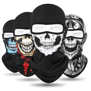 Skull Print Bandana Balaclava Full Face Mask Scarf Outdoor Fishing Hunting Hiking Cycling Neck Gaiter Face Cover Shield