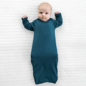 Twilight Teal Cozy Infant Gown