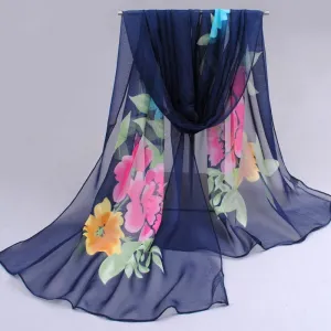 Ultralarge new chiffon silk scarf women's spring and autumn accessories scarf autumn and winter thermal scarf