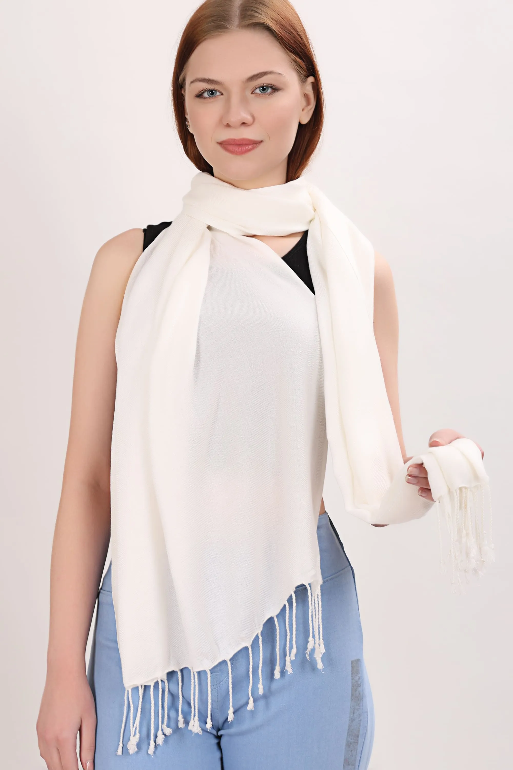 Women scarf shawl White,sun protection casual