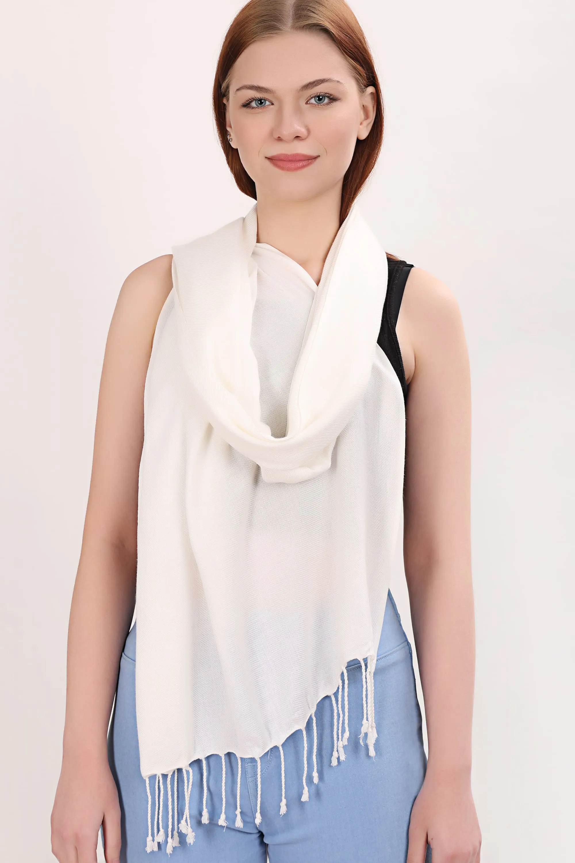 Women scarf shawl White,sun protection casual