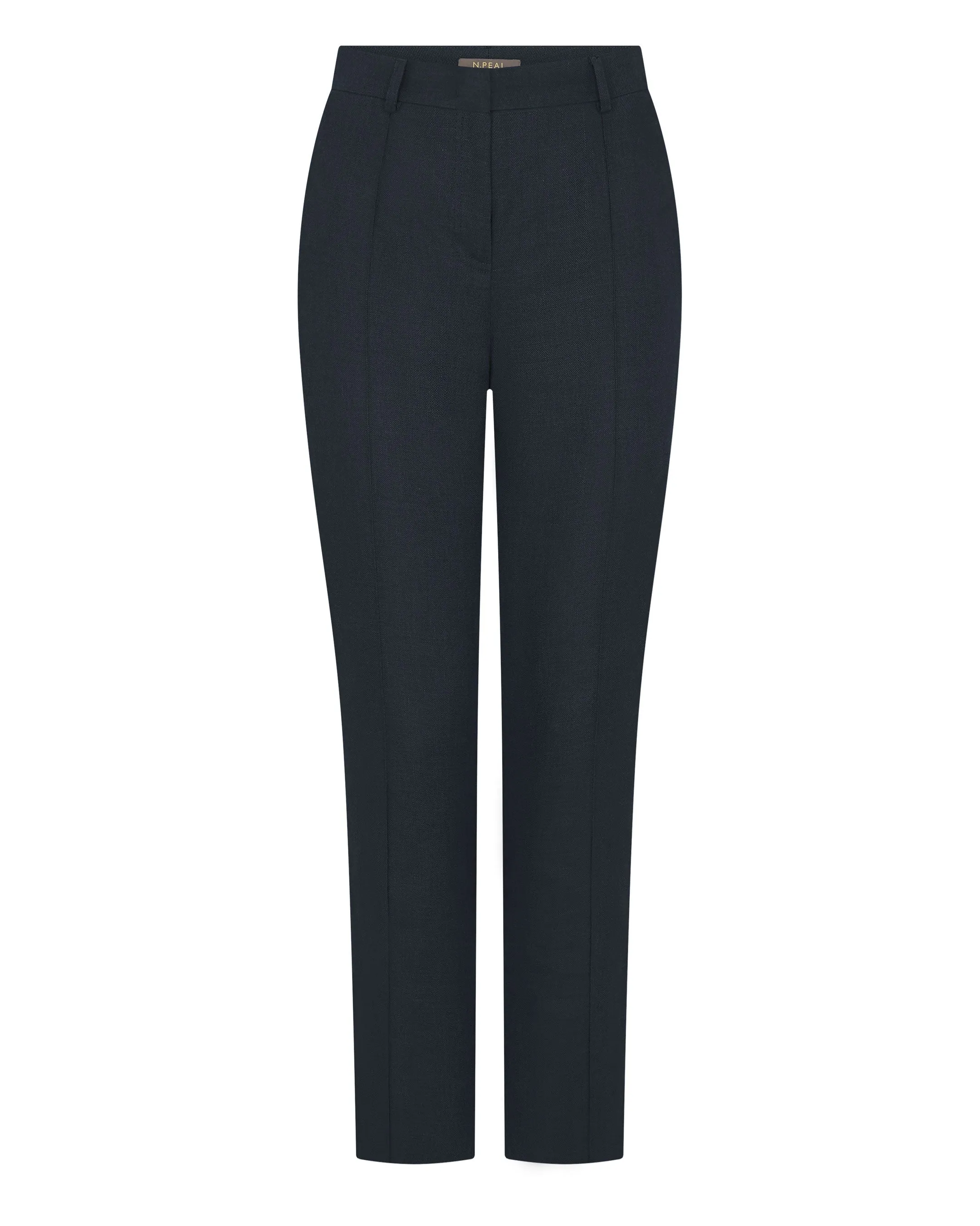 Women's Harper Crop Linen Trouser Navy Blue